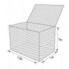 Габион ГСИ-К-1,5х1,0х1,0-С100-2,7/3,7-ЦП