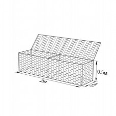 Габион ГСИ-К-2,0х0,5х0,5-С100-2,7/3,7-ЦП