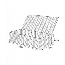 Габион ГСИ-К-2,0х1,0х0,5-С100-3,0-Ц