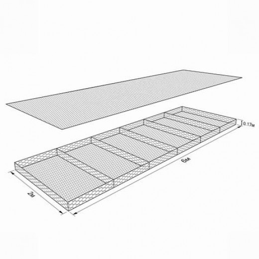 Габион ГСИ-М-6,0х2,0х0,17-С60-2,4-Ц